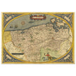 Ancient map of Flandria by Abraham Ortelius 1584. Vintage map  .