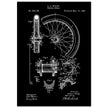 Vehicle whell patent illustration. Vintage drawing .