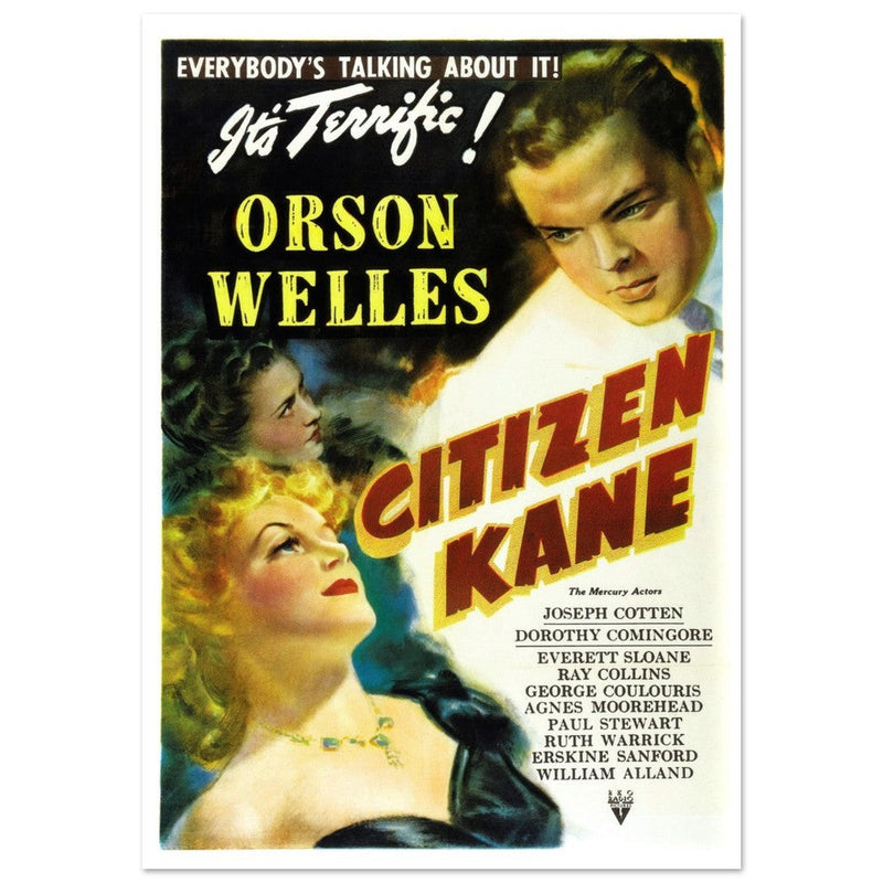 Citizen Kane by Orson Welles movie poster.