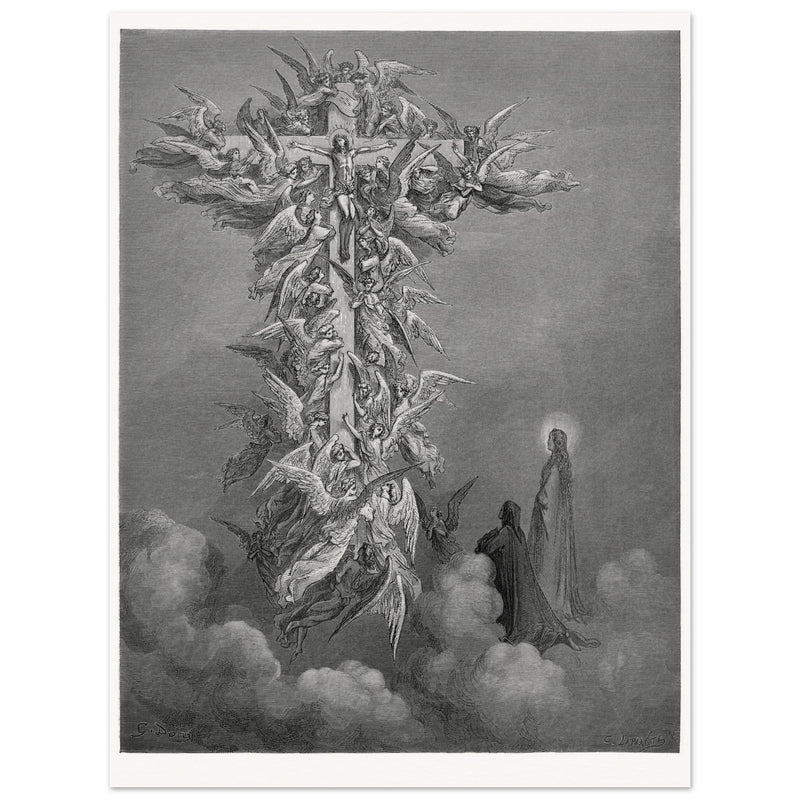 Gustave Dore illustration for The Divine Comedy by Dante Alighieri.  The Cross Paradise.
