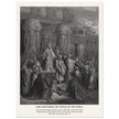 Gustave Dore The Bible engraving print . Cyrus restoring the vessesls of the temple .