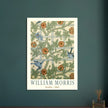 William Morris Trellis vintage wallpaper.  art print of this flower and leaves design