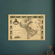 Ancient map of America. Nova Totius Americae Descriptio by Frederik de Wit