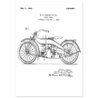 Vintage motorcycle patent by William S Harley founder of harley davidson.
