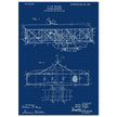 Flying machine patent 1906 by the Wright brothers. Vintage airplane.