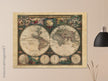 Double hemisphere old world map by Frederik de Wit. Nova Totius Terrarum Orbis Tabula