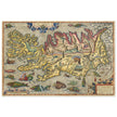 Ancient historical map of Iceland by  Abraham Ortelius.