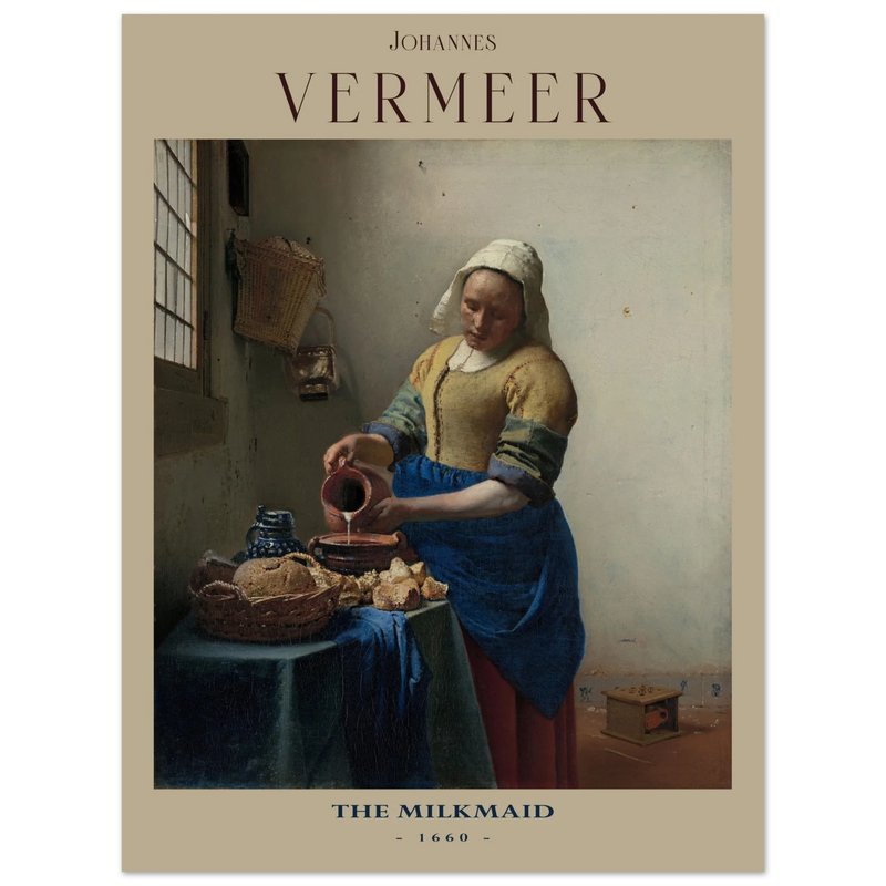 The milkmaid by Johannes Vermeer poster