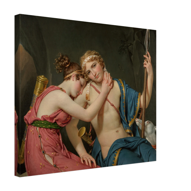 Canvas The Farewell of Telemachus and Eucharis by Jacques Louis David 1818. Greek Mythology  canvas