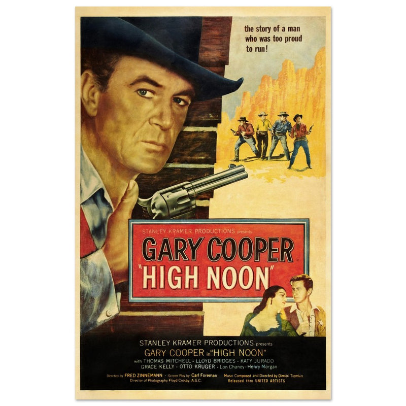 High Noon with Gary Cooper movie poster.