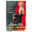 The Lady from Shangai movie poster. Rita Hayworth and Orson Welles.