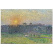 View of Bazincourt Sunset by Camille Pissarro