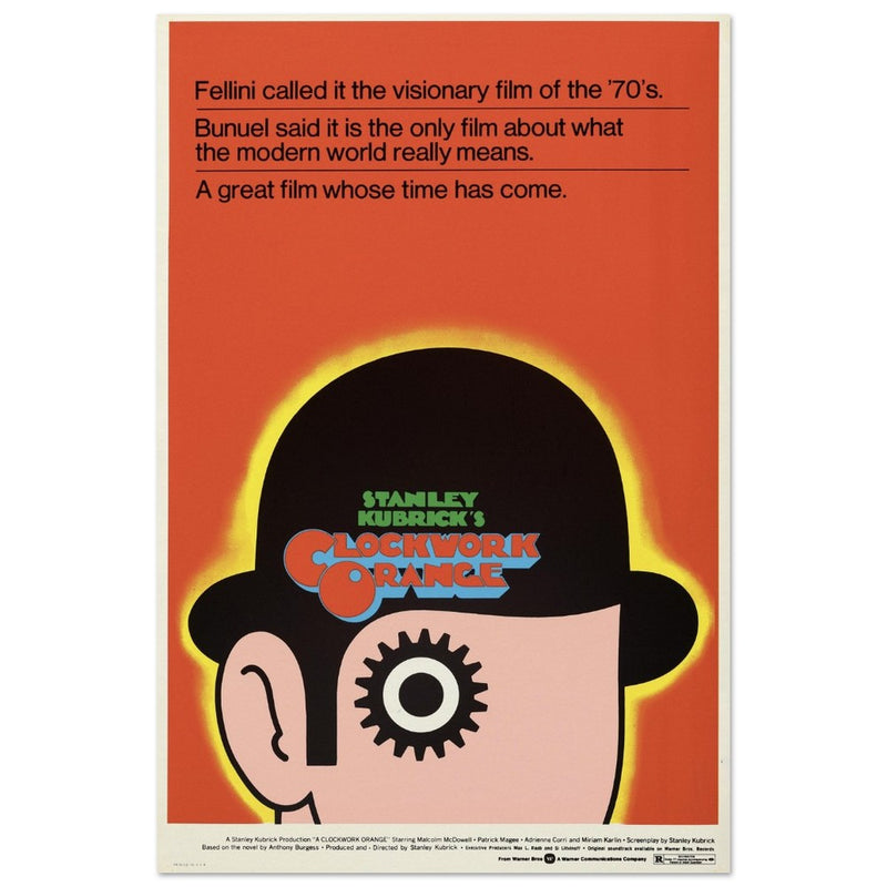 Stanley Kubrick Clockwork Orange movie poster.