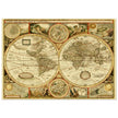 Old World Map of 1651 by John Speed. Vintage Double Hemisphere cartography of the XVII century .