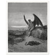 Gustave Dore Paradise Lost engraving . Satan and the serpent.