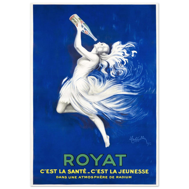 Royat mineral water vintage advertising poster by Leonetto Cappiello 1923.  decor