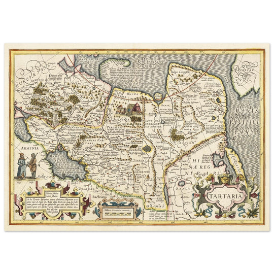 Ancient map of Russia by Jodocus Hondius  1633.
