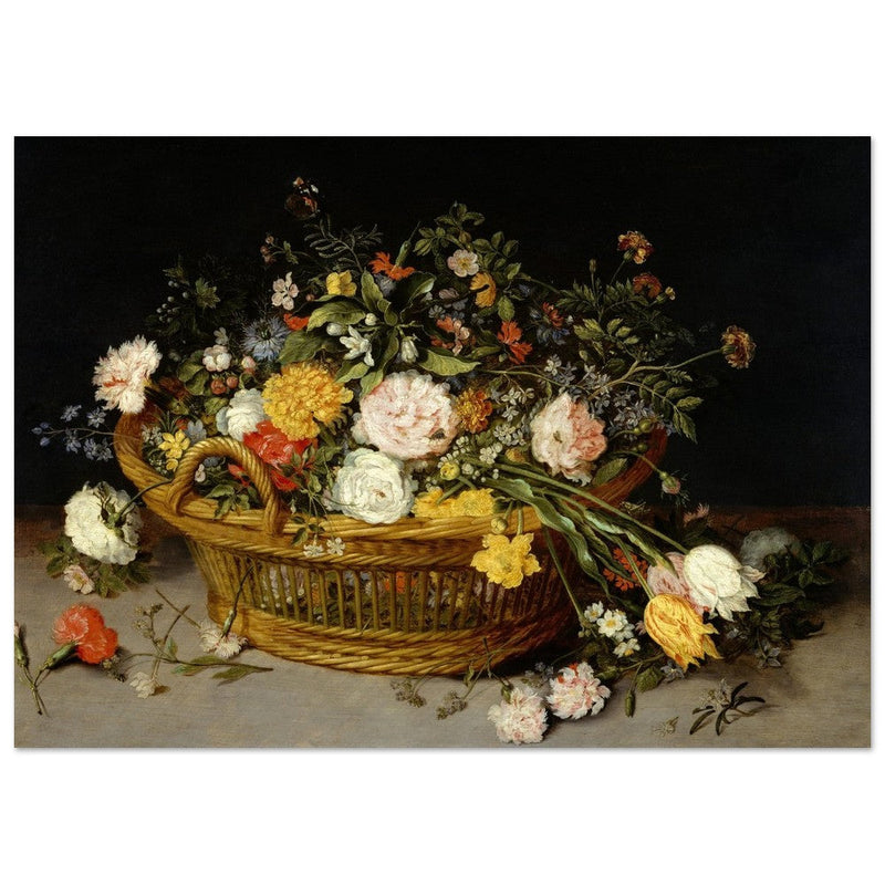 A Basket of Flowers painting by Jan Brueghel the Younger.