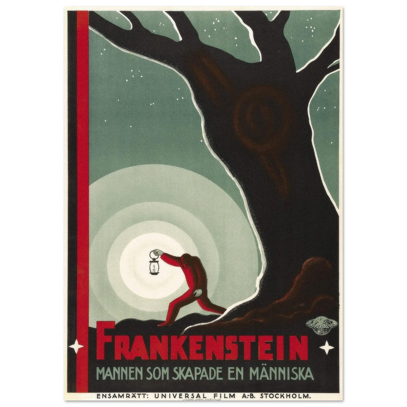 Frankenstein movie poster. Sweddish version.