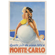 Louis Icart Monte Carlo vintage promotional poster . Historic