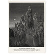 Gustave Dore The Bible engraving print . The Wise men guided by the star illustration.