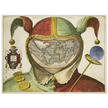 Ancient Fool's Cap World Map poster reproduction
