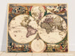 Old world map Orbis Terrarum Nova et Accuratissima Tabula by Nicolaes Visscher 1658.