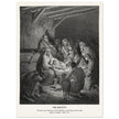Gustave Dore The Bible engraving print . The Nativity illustration . The birth of Jesus Christ in Bethlehem
