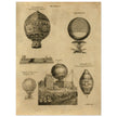 Early balloon ascensions in France. XVIII Century illustration drawing.