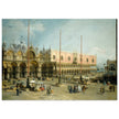 The Square of Saint Mark's Venice Italy Antique painting by Canaletto.