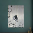 Quack in rain by Ohara Koson woodblock print reproduction.