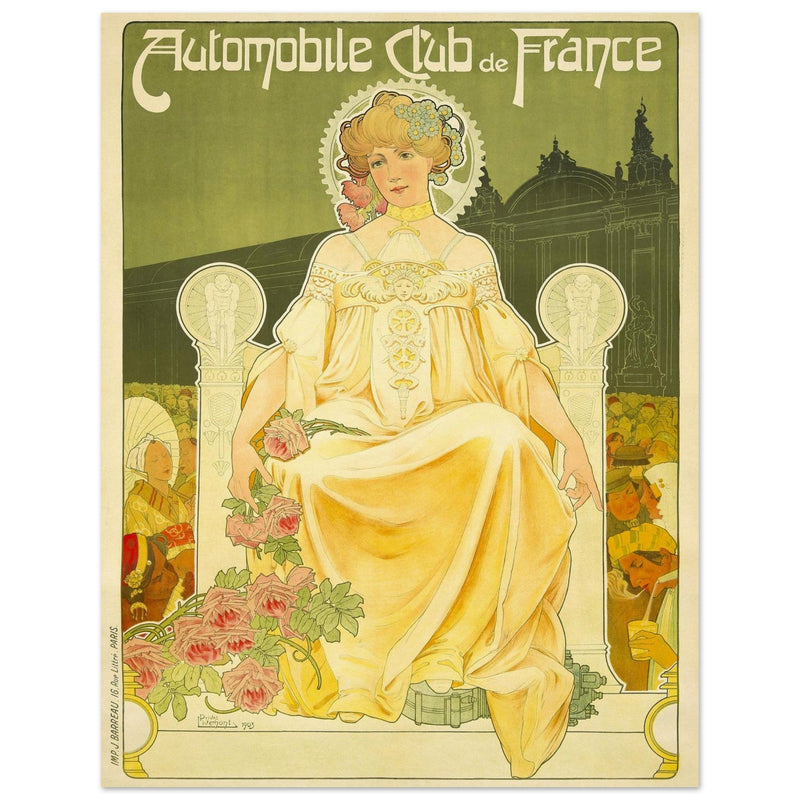 Automobile Club de France vintage art poster  1903 by Privat Livemont.