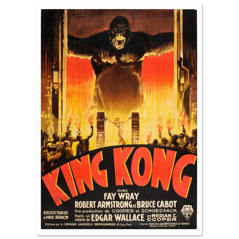 King Kong movie poster. French version.