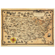 Pictorial old map of the United States of America by Ernest Dudley Chase