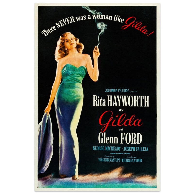 Gilda with Rita Hayworth and Glen Ford movie poster.