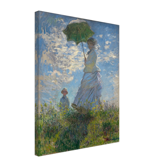 Woman with a Parasol Madame Monet and Her Son by Claude Monet