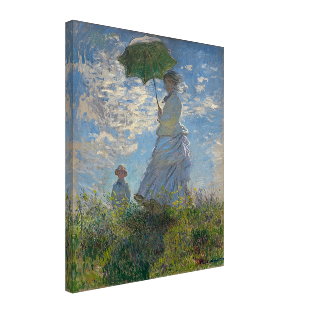 Woman with a Parasol Madame Monet and Her Son by Claude Monet