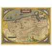 Ancient map of Flandria by Abraham Ortelius 1584. Vintage map  .