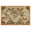 Ancient old world map of 1618. Geographica restituta per globi trientes by Franciscus Haraeus
