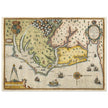 Ancient map of Virginia by Theodor de Bry XVI Century.