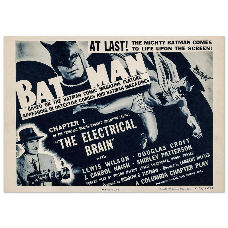 The Batman 1954 vintage movie poster .