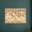 World map. Nouvelle et Exacte Description du Globe Terrestre Reveue Corrigee et Augmentee ... by Guillaume Blaeu