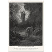 Gustave Dore The Bible engraving print . Adam and Eve driven out from Eden.