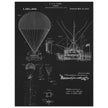Airship patent illustration by T S C Lowe. Air Balloon