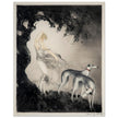 Louis Icart’s Gust of Wind (1925) Woman with her greyhound dogs.