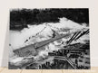 World War 2 black and white photograph. Launching of USS ROBALO warship.