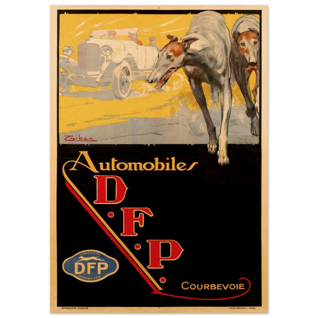 Doriot car vintage advertising poster  1910.