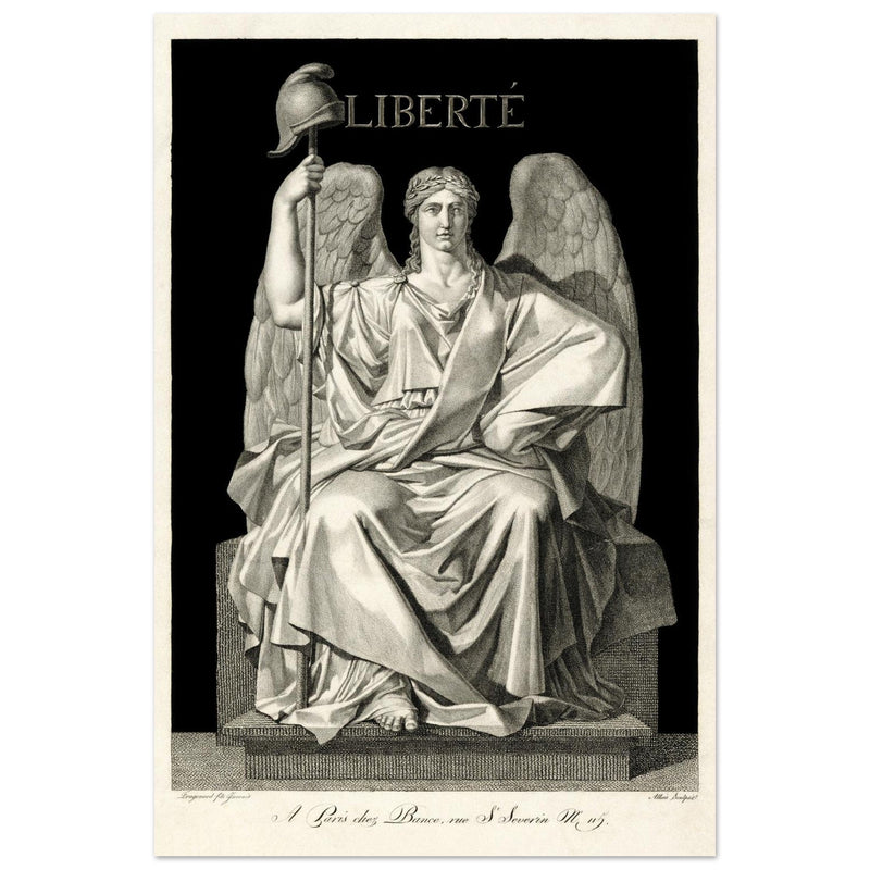 Liberté ( Liberty ) engraving , created by Louis Jean Allais (engraver, 1762–1833).