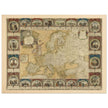 Ancient antique map of Europe. The map is devided in empires and realms.  poster.