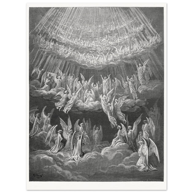 Gustave Dore illustration for The Divine Comedy by Dante Alighieri.  Paradise.